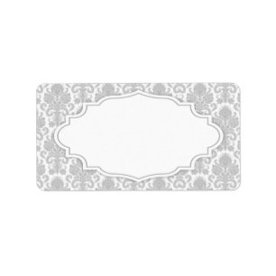 Étiquette de adresse Damask