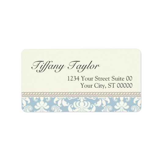 Étiquette de adresse Damask 1 1/4" x 2 3/8" (Devant)