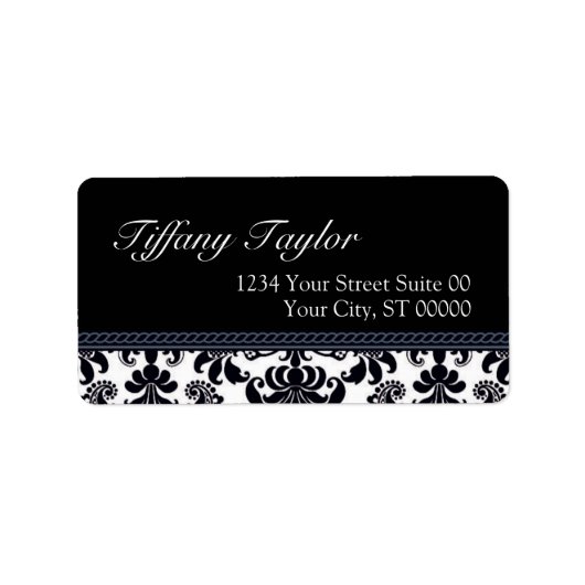 Étiquette de adresse Damask 1 1/4" x 2 3/8" (Devant)