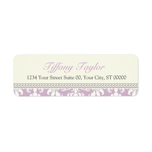 Étiquette de adresse Damask 3/4" x 2 1/4" " (Devant)