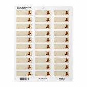 Étiquette de adresse d'amorçage Cowgirl (Feuille entière)