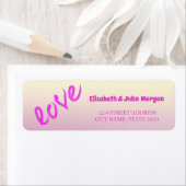 Étiquette de adresse d'amour moderne (En situation)