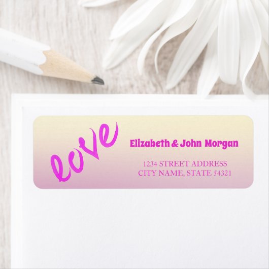 Étiquette de adresse d'amour moderne (En situation)