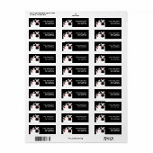 Étiquette de adresse d'anniversaire magicien - Rou (Feuille entière)