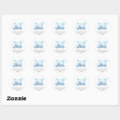 Étiquette de adresse d'antiquité en monogramme ble (Feuille)