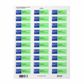 Étiquette de adresse d'appel radio amateur (Feuille entière)