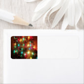 Étiquette de adresse d'arbre de Noël (En situation)