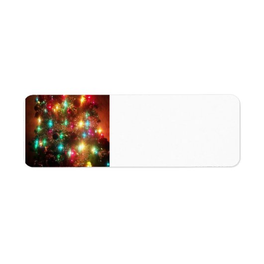 Étiquette de adresse d'arbre de Noël (Devant)