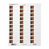 Étiquette de adresse d'arbre de Noël (Feuille entière)