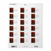 Étiquette de adresse d'arbre de Noël de flocon d'o (Feuille entière)