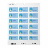 Étiquette de adresse d'arbre de Noël de la bulle d (Feuille entière)