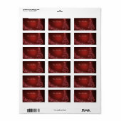 Étiquette de adresse d'arbre de Noël Red Sparkle (Feuille entière)