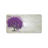 Étiquette de adresse d'arbre feuilleté au coeur vi (Devant)