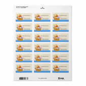 étiquette de adresse d'arche de baby shower Noah (Feuille entière)