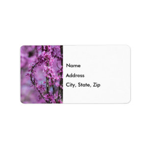 Étiquette de adresse d'art Avondale Redbud