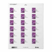 Étiquette de adresse d'art Avondale Redbud (Feuille entière)