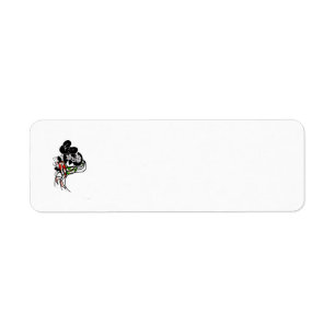 Étiquette de adresse d'art de silhouette de Koi