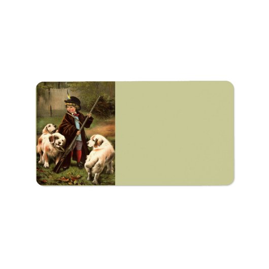 Étiquette de adresse d'art vintage (Devant)