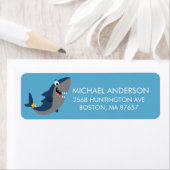 Étiquette de adresse d'attaque de requin mignon (En situation)