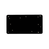 Étiquette de adresse d'auto-impression noir (Devant)