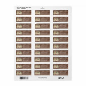 Étiquette de adresse de Baby shower animal rustiqu (Feuille entière)