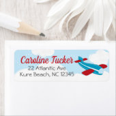 Étiquette de adresse de Baby shower d'avion Little (En situation)