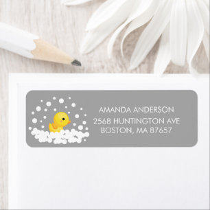 Étiquette de adresse de Baby shower de canard en c