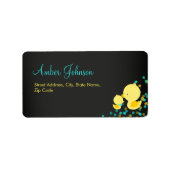 Étiquette de adresse de Baby shower de canard en c (Devant)