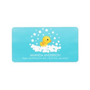 Étiquette de adresse de Baby shower de canard en c