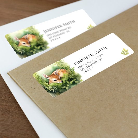 Étiquette de adresse de Baby shower de cerf de béb