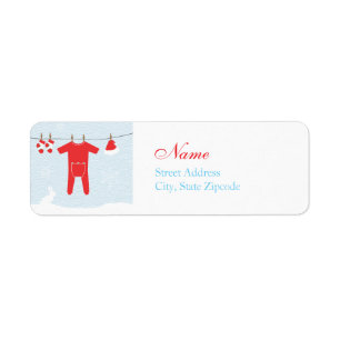 Étiquette de adresse de baby shower de corde à