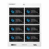 Étiquette de adresse de Baby shower de pieds bleus (Feuille entière)