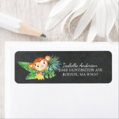 Étiquette de adresse de Baby shower de singe de la (En situation)