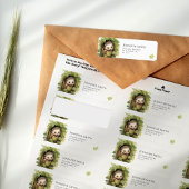 Étiquette de adresse de Baby shower Hérisson pour