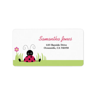 Étiquette de adresse de Baby shower Little Ladybug