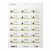 Étiquette de adresse de Baby shower Little Ladybug (Feuille entière)