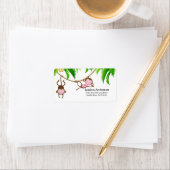 Étiquette de adresse de Baby shower Little Twins M (En situation)