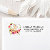 Étiquette de adresse de Baby shower Maman & Baby D (En situation)