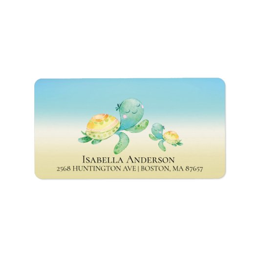 Étiquette de adresse de Baby shower neutre de tort (Devant)