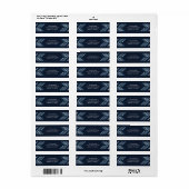 Étiquette de adresse de bande de Herringbone - Den (Feuille entière)