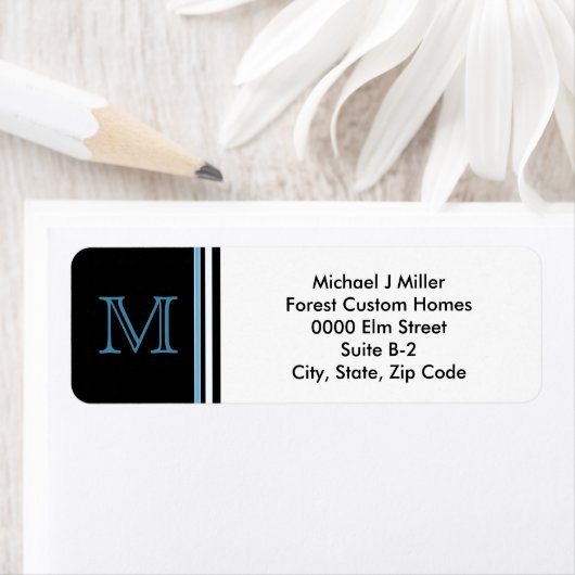 Étiquette de adresse de bande monographique profes (En situation)