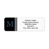 Étiquette de adresse de bande monographique profes (Devant)