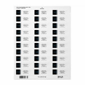 Étiquette de adresse de bande monographique profes (Feuille entière)