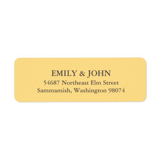 Étiquette de adresse de base (Devant)