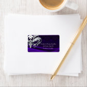 Étiquette de adresse de bijoux violet Mascarade en (En situation)