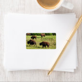 Étiquette de adresse de bison itinérant (En situation)