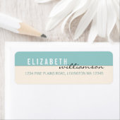 Étiquette de adresse de bloc graphique moderne en  (En situation)