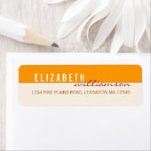 Étiquette de adresse de bloc graphique moderne en  (En situation)