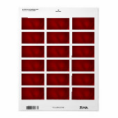 Étiquette de adresse de Blood Red Hearts (Feuille entière)