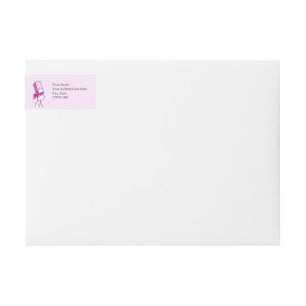 Étiquette de adresse de bouclage de chef de femme